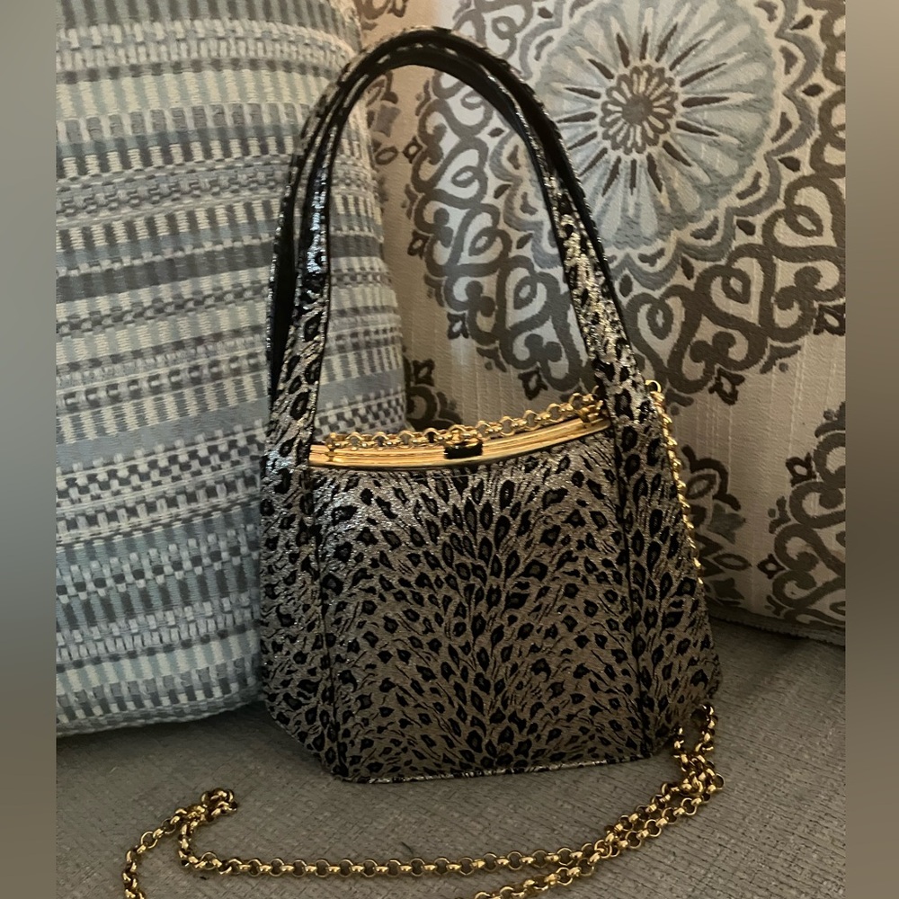 Rare Designer Inge Christopher Cheetah Pattern Pu… - image 4